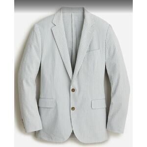 Express Blue Pinstripe Seersucker Blazer Jacket - Size 40/R
